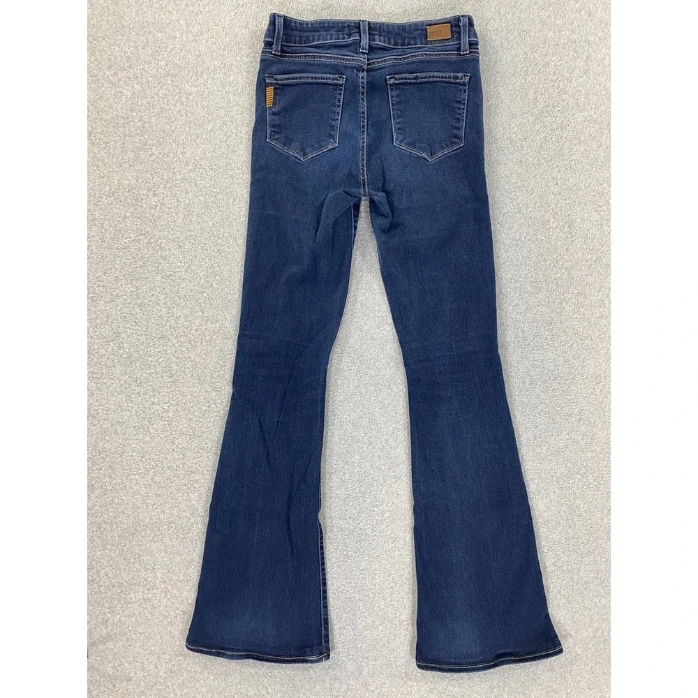 Paige High Rise Bell Canyon Flare Jeans Women's 26 Blue‎ Denim Stretch Pants USA - Picture 8 of 9